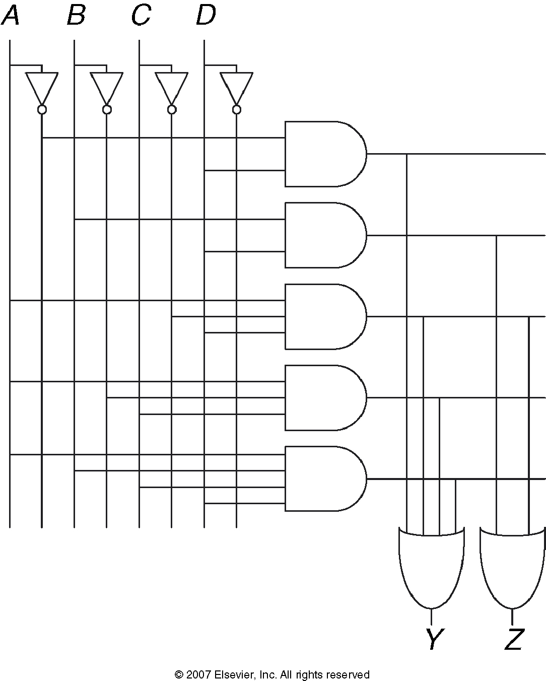 Circuit from Harris and Harris, Figure 2.81